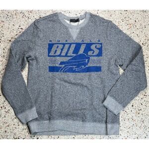 Junk Food Clothing NFL Women's Buffalo Bills Long Sleeve Sweatshirt Size Large